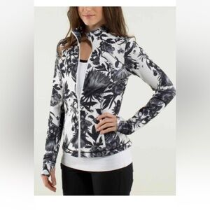 Lululemon Forme Jacket II Floral Black and White Women's Jacket